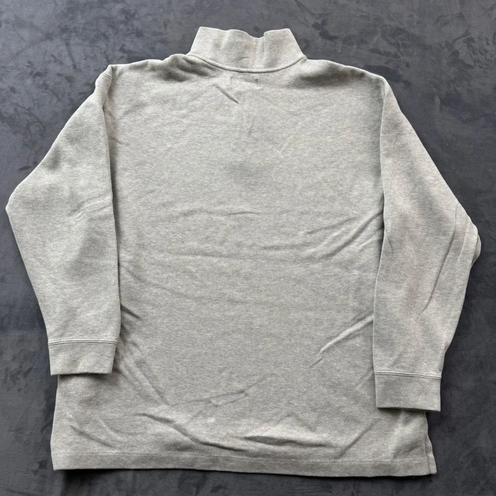 Polo Ralph Lauren Mens 2XLT Grey 1/4 Zip Pullover Cotton Sweater Tall Big & Tall